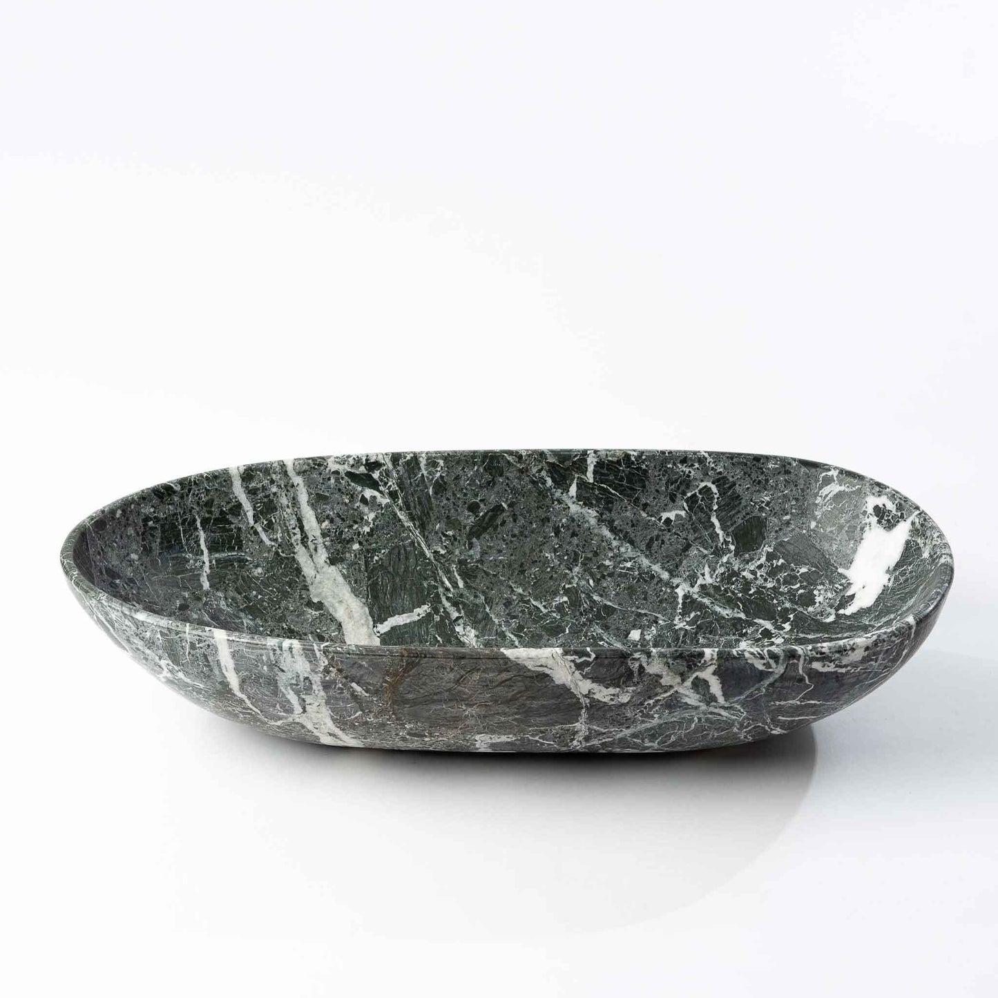 Marmor Schale oval grüngrau - Large