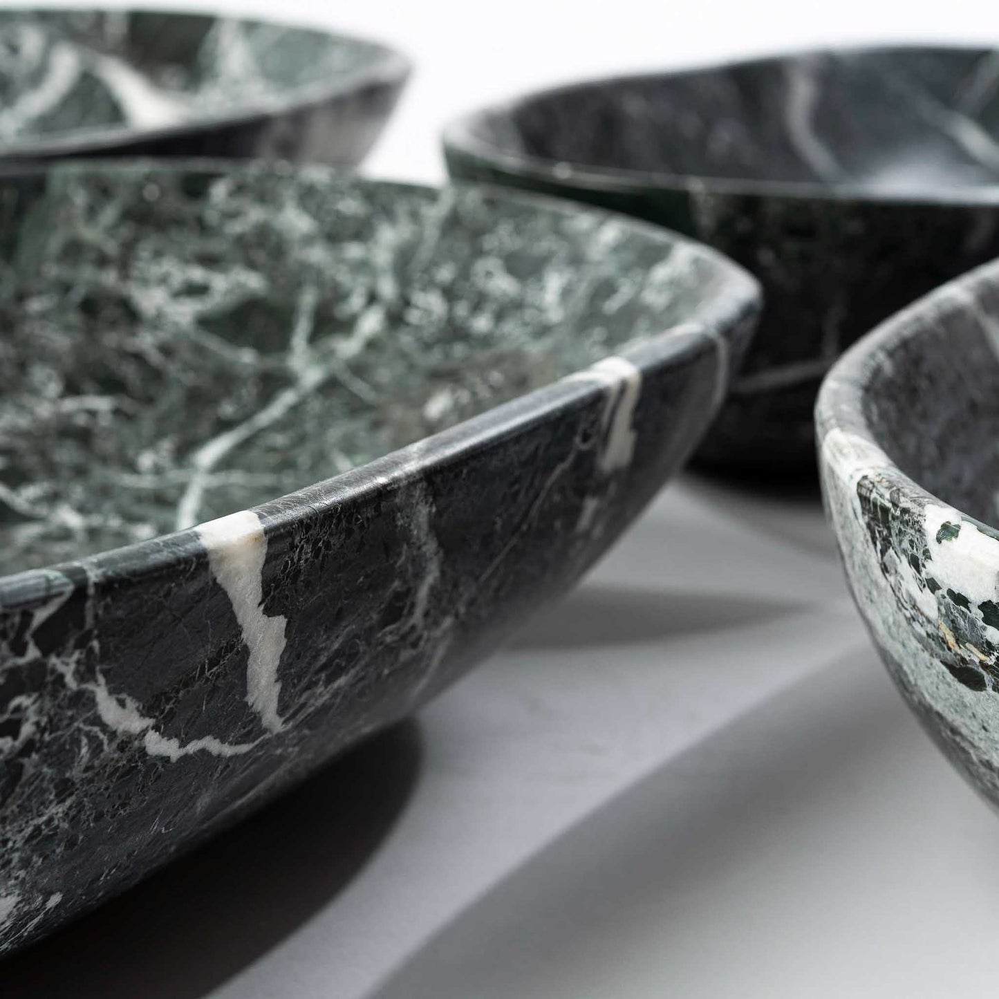 Marmor Schale oval grüngrau - Large