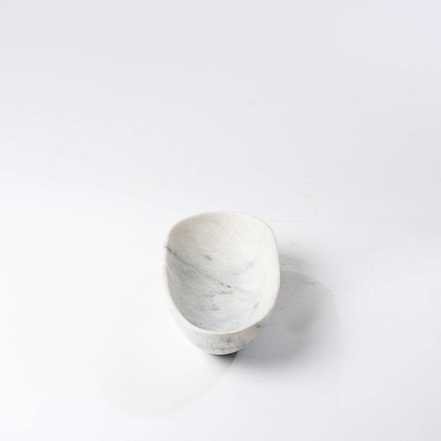 Marmor Schale oval weißgrau - Small
