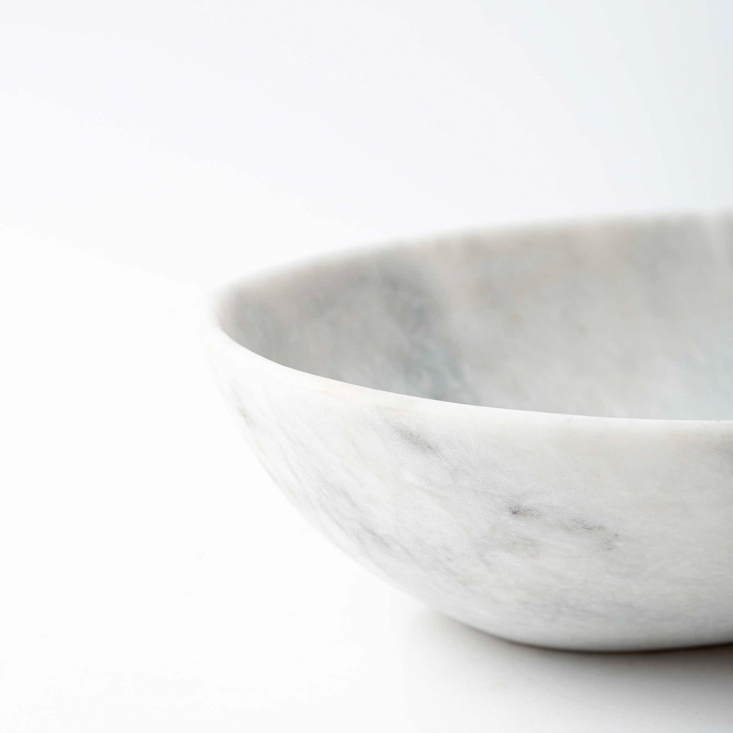 Marmor Schale oval weißgrau - Small
