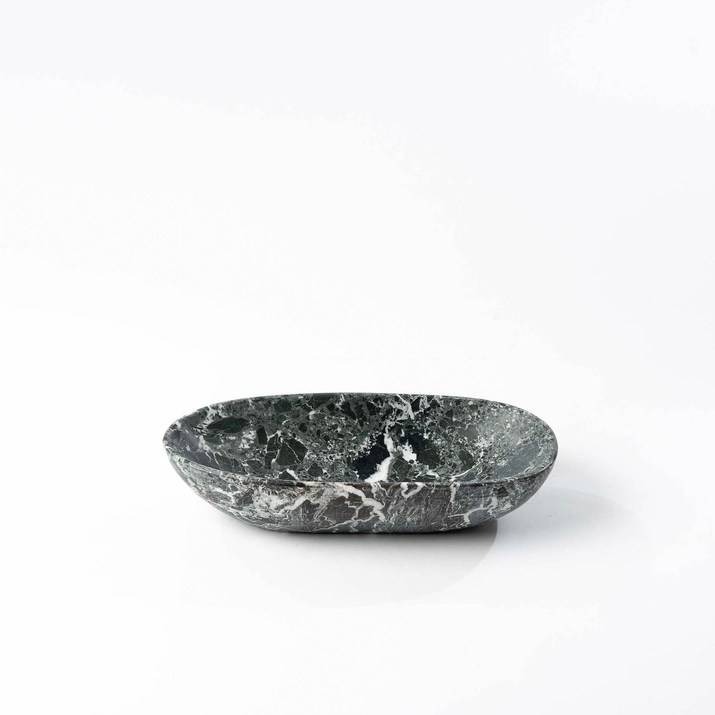 Marmor Schale oval grüngrau - Small