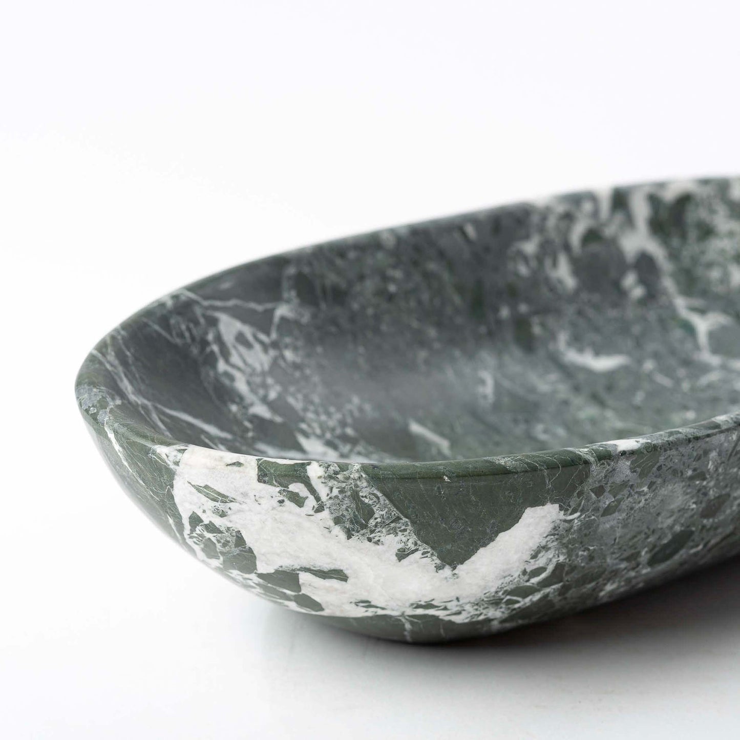 Marmor Schale oval grüngrau - Small