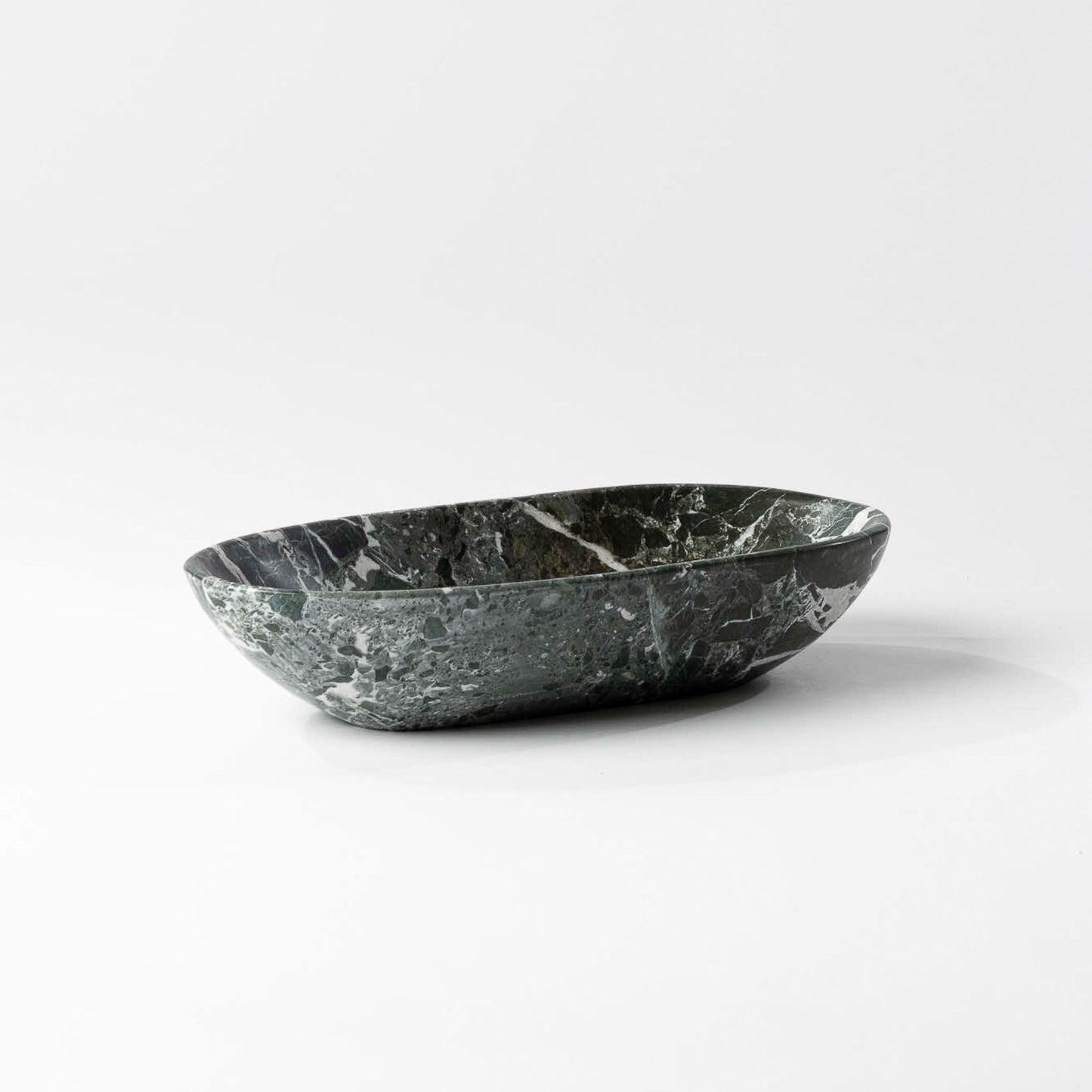 Marmor Schale oval grüngrau - Small