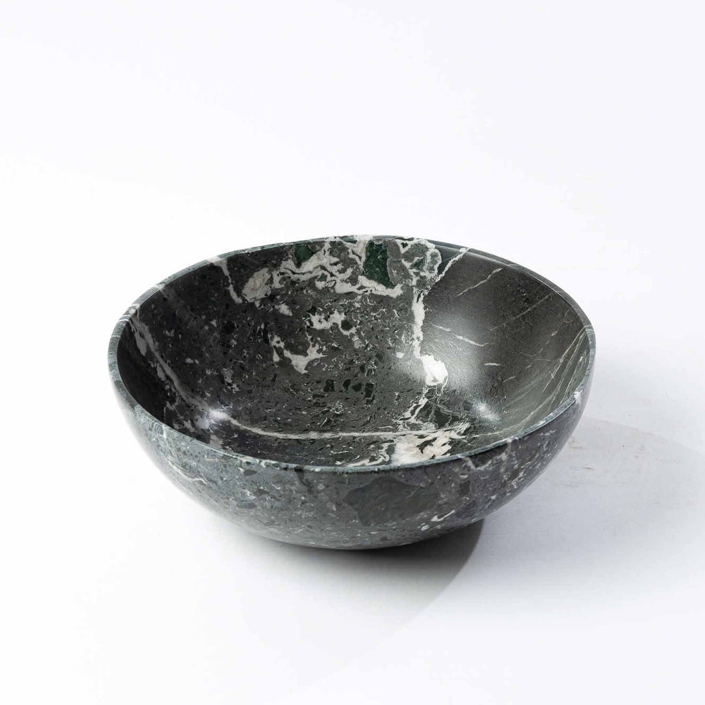 Marmor Schale rund grüngrau - Large