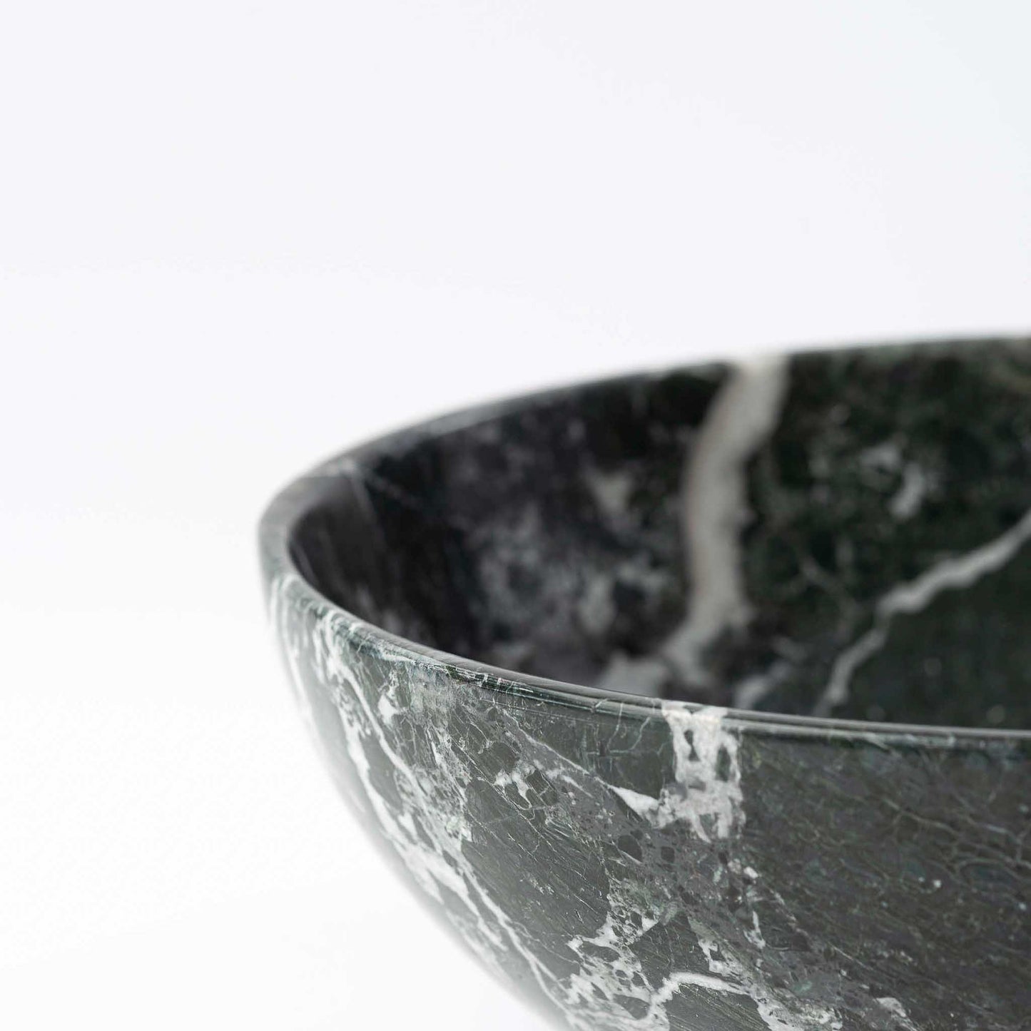 Marmor Schale rund grüngrau - Large