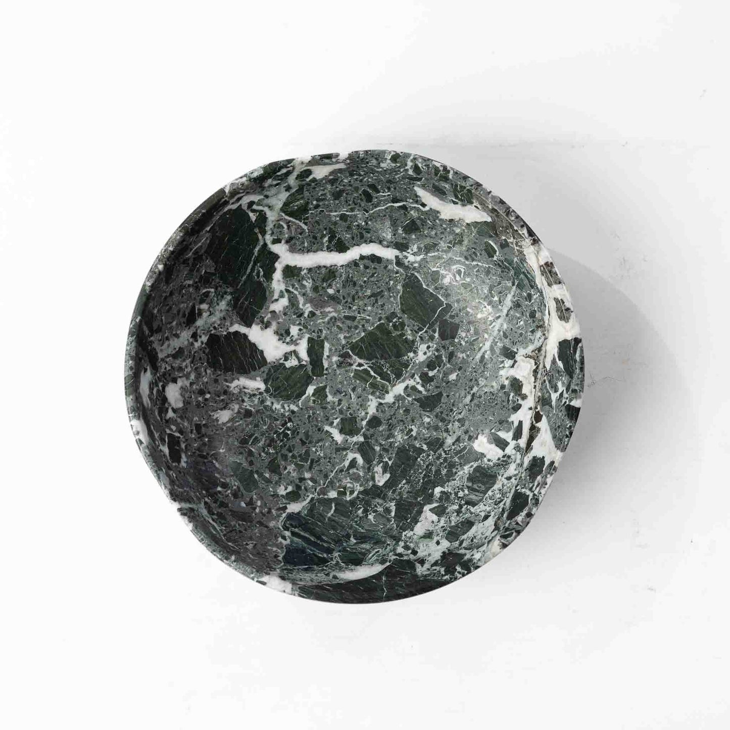 Marmor Schale rund grüngrau - Medium