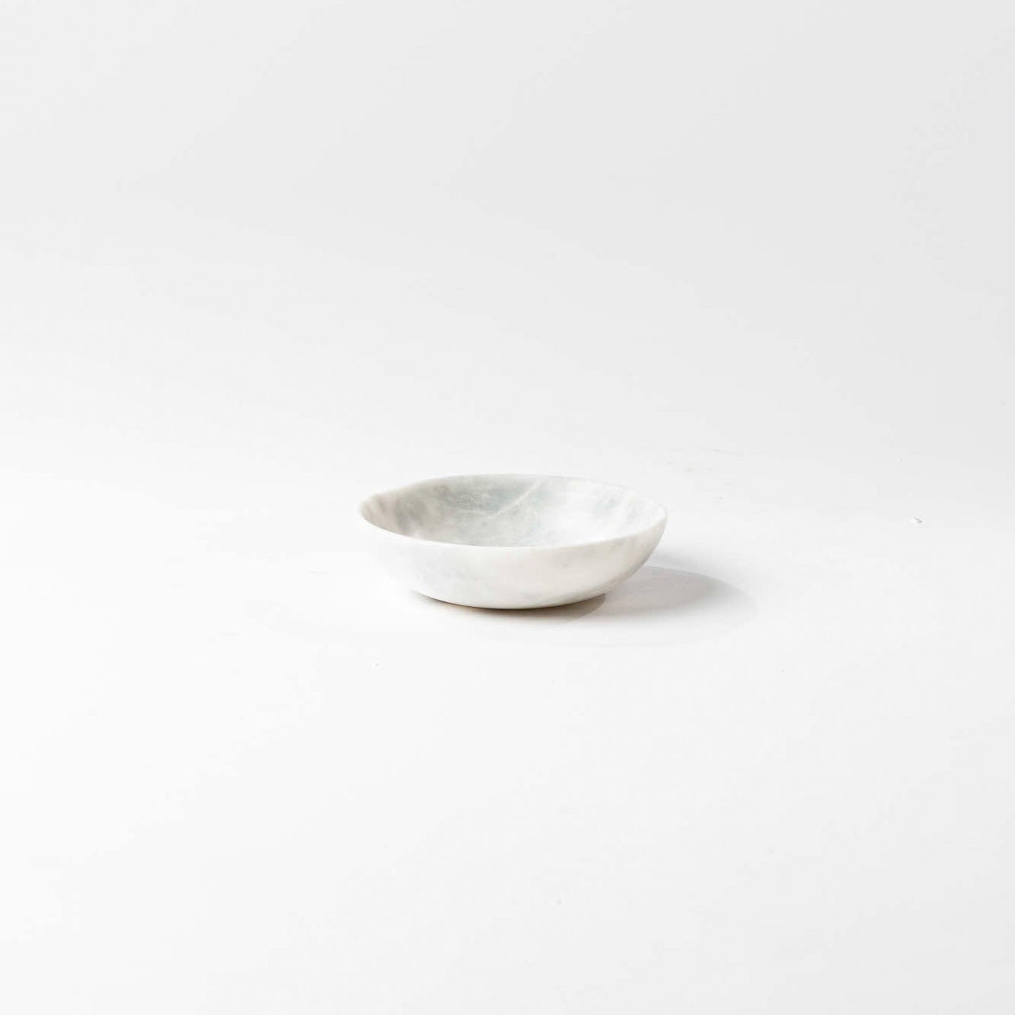 Marmor Schale rund weißgrau - Small