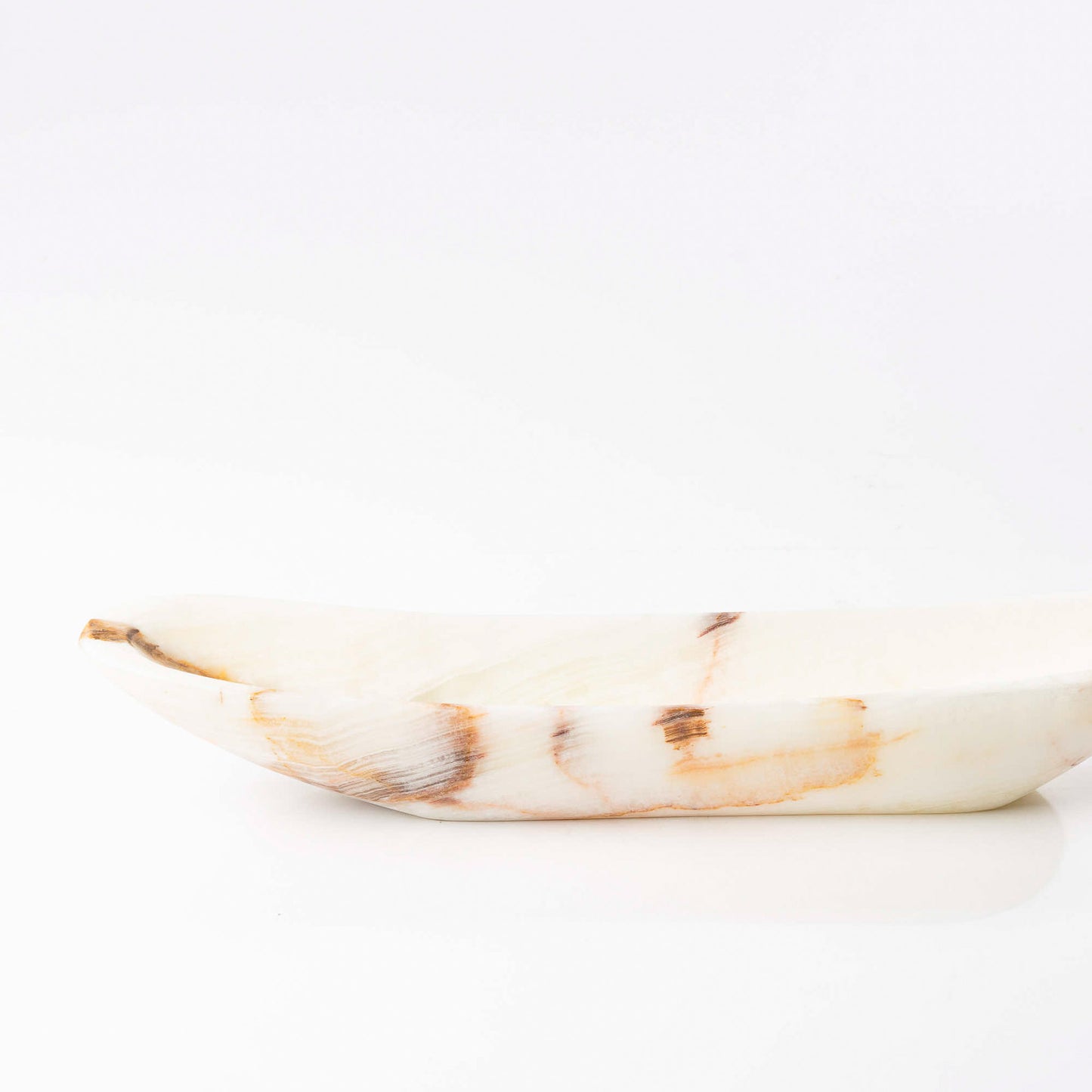 Onyx Schale länglich creme