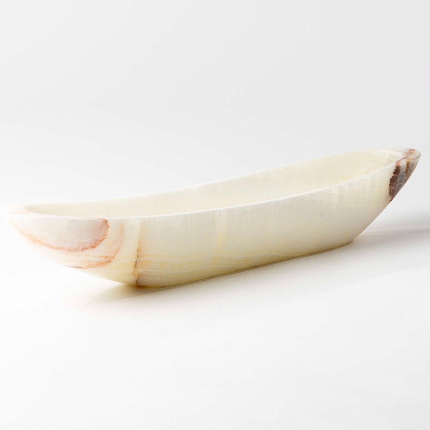 Onyx Schale länglich creme