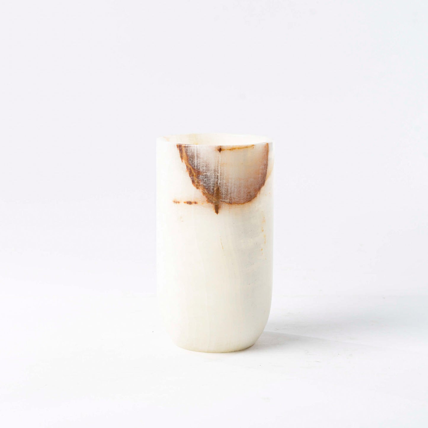 Onyx Vase rund creme