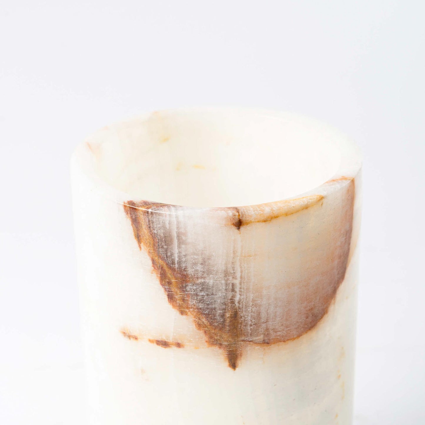 Onyx Vase rund creme