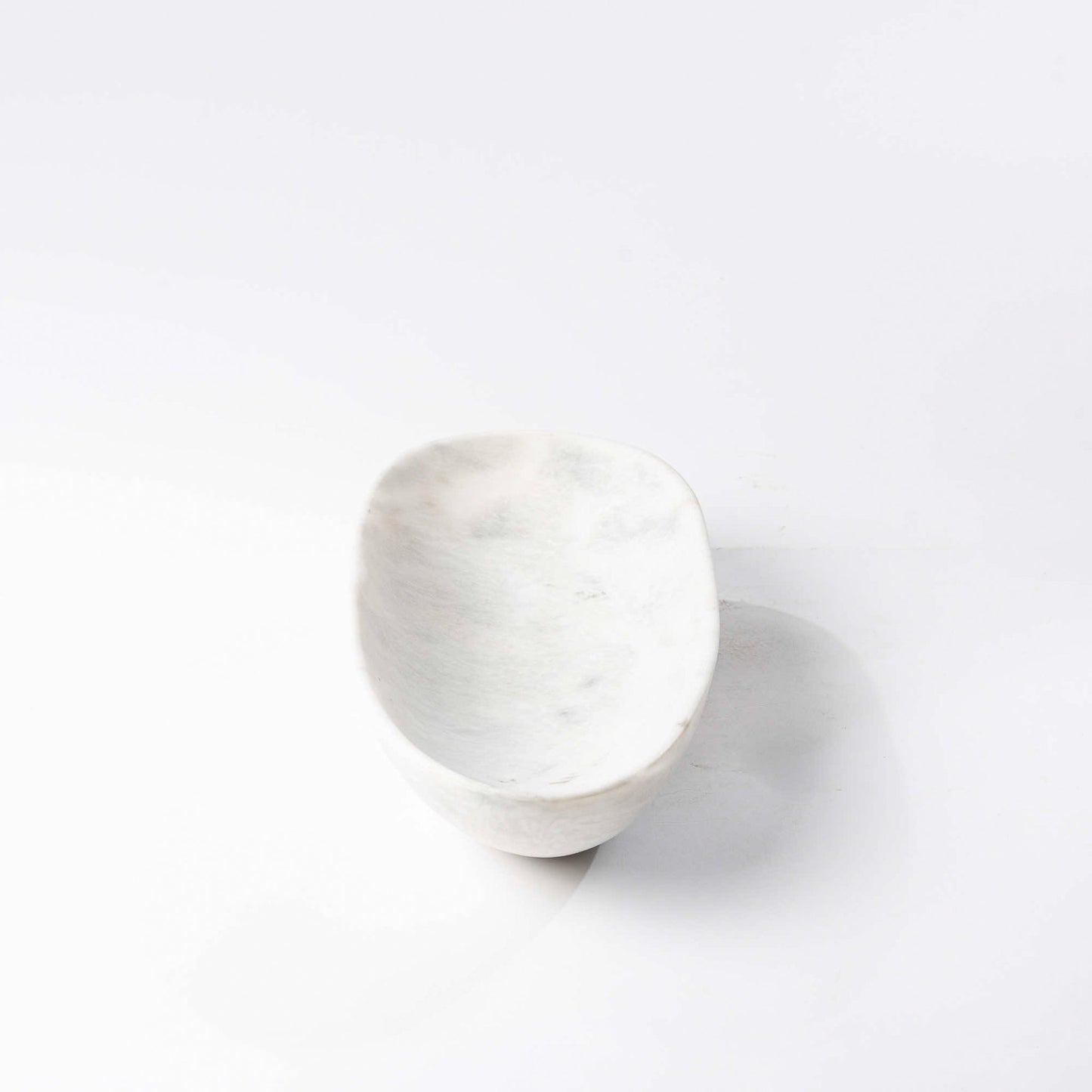 Marmor Schale oval weißgrau - Medium