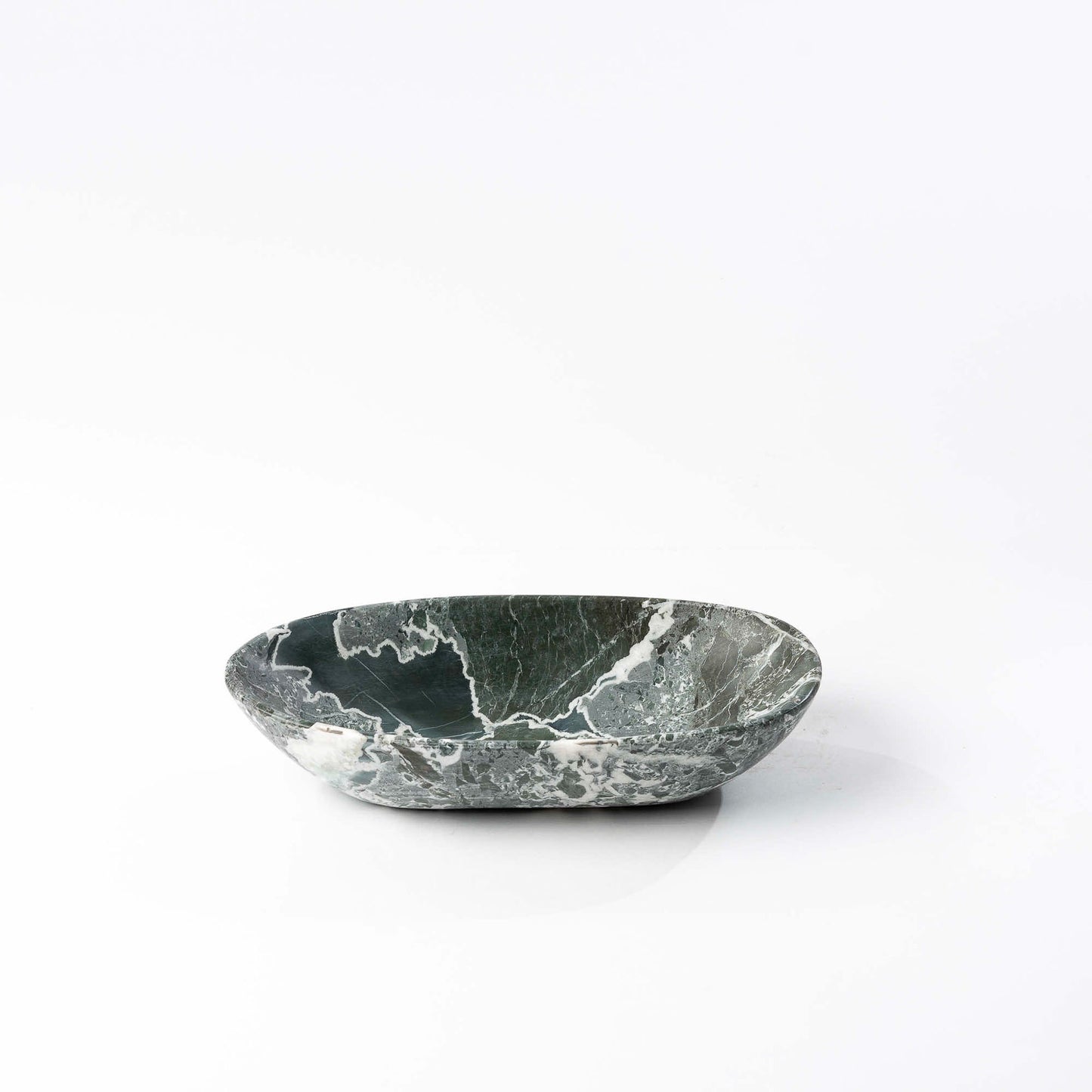 Marmor Schale oval grüngrau - Small