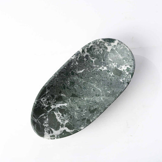 Marmor Schale oval grüngrau - Small