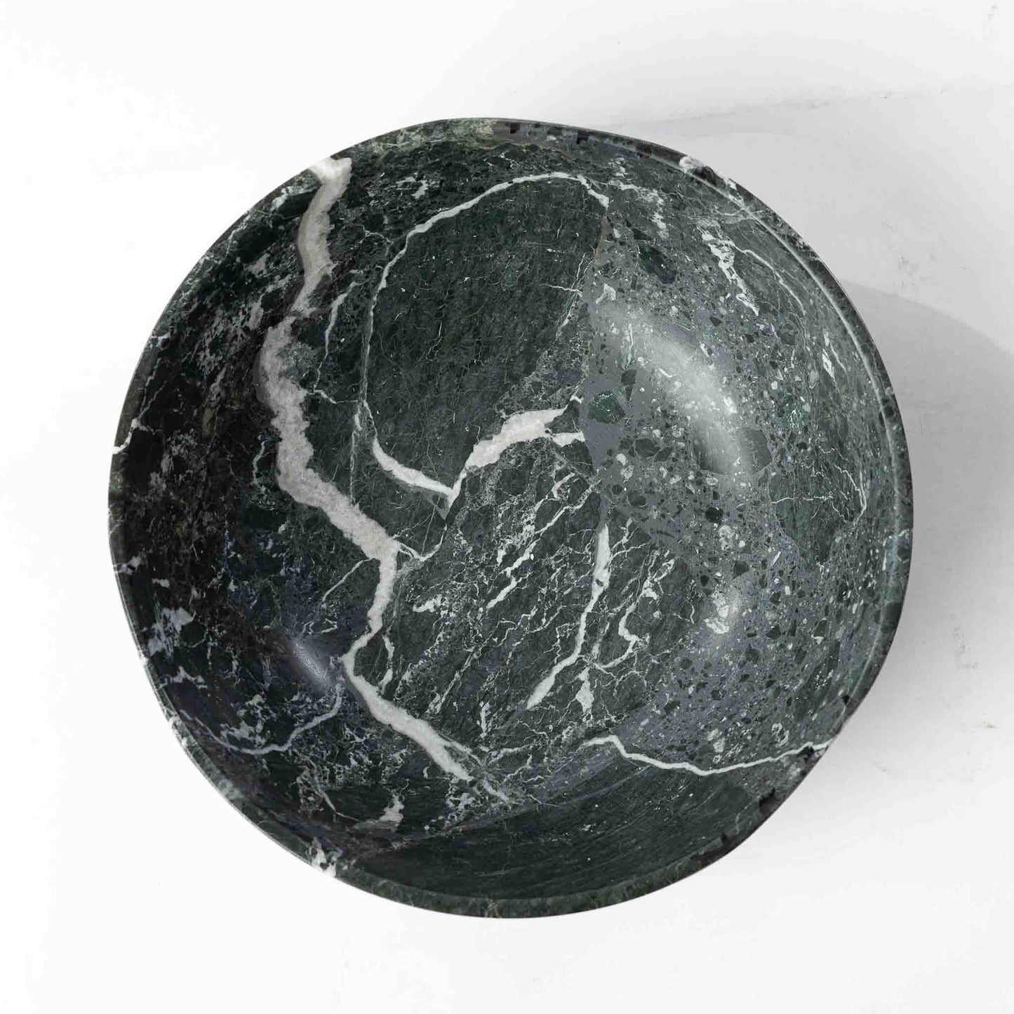 Marmor Schale rund grüngrau - Large