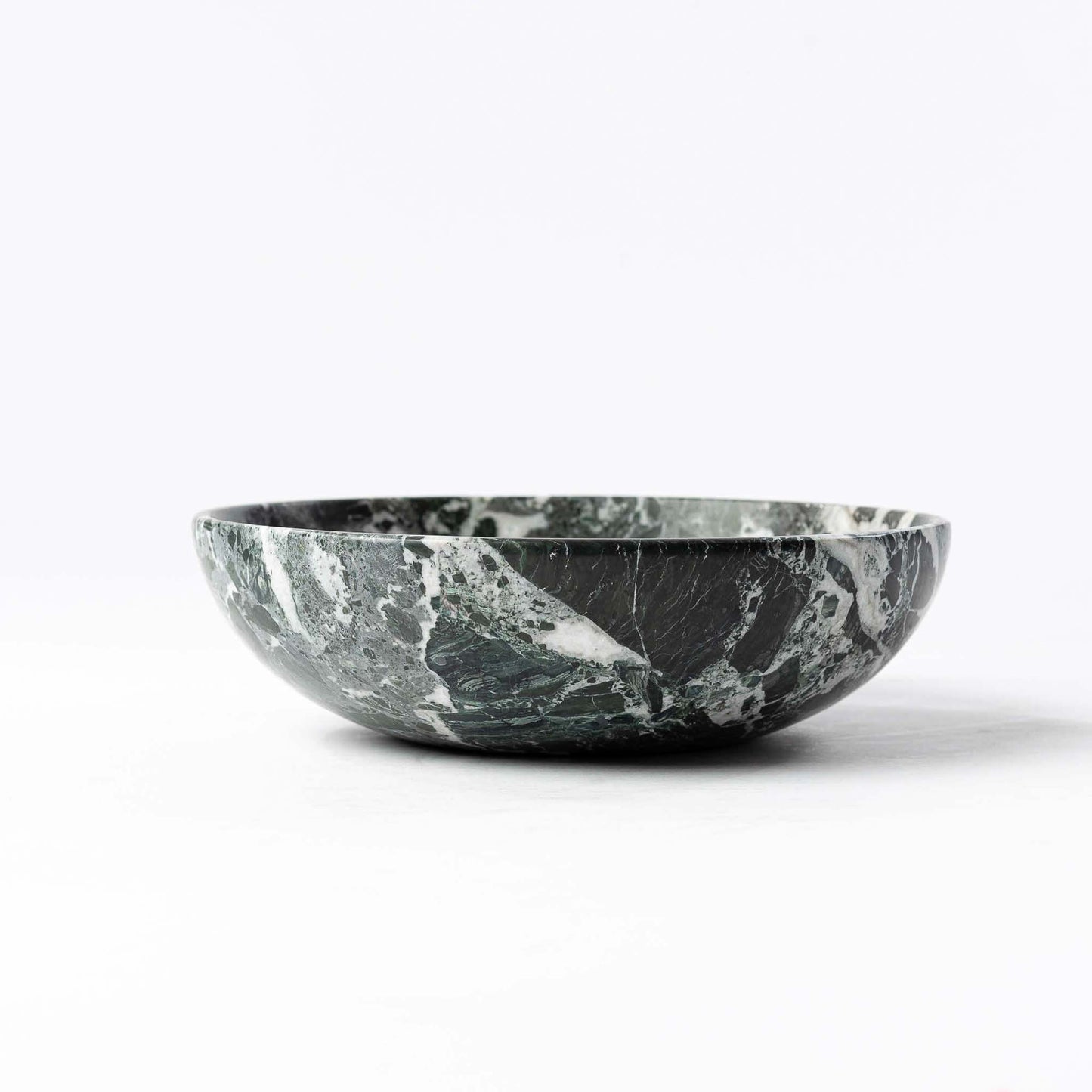 Marmor Schale rund grüngrau - Medium