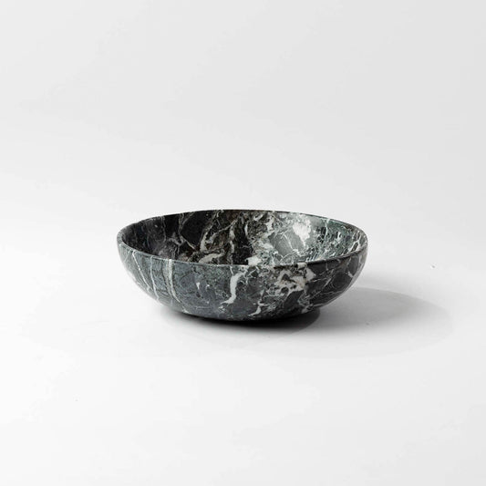 Marmor Schale rund grüngrau - Medium