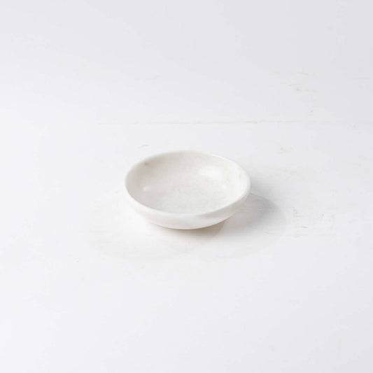 Marmor Schale rund weißgrau - Small