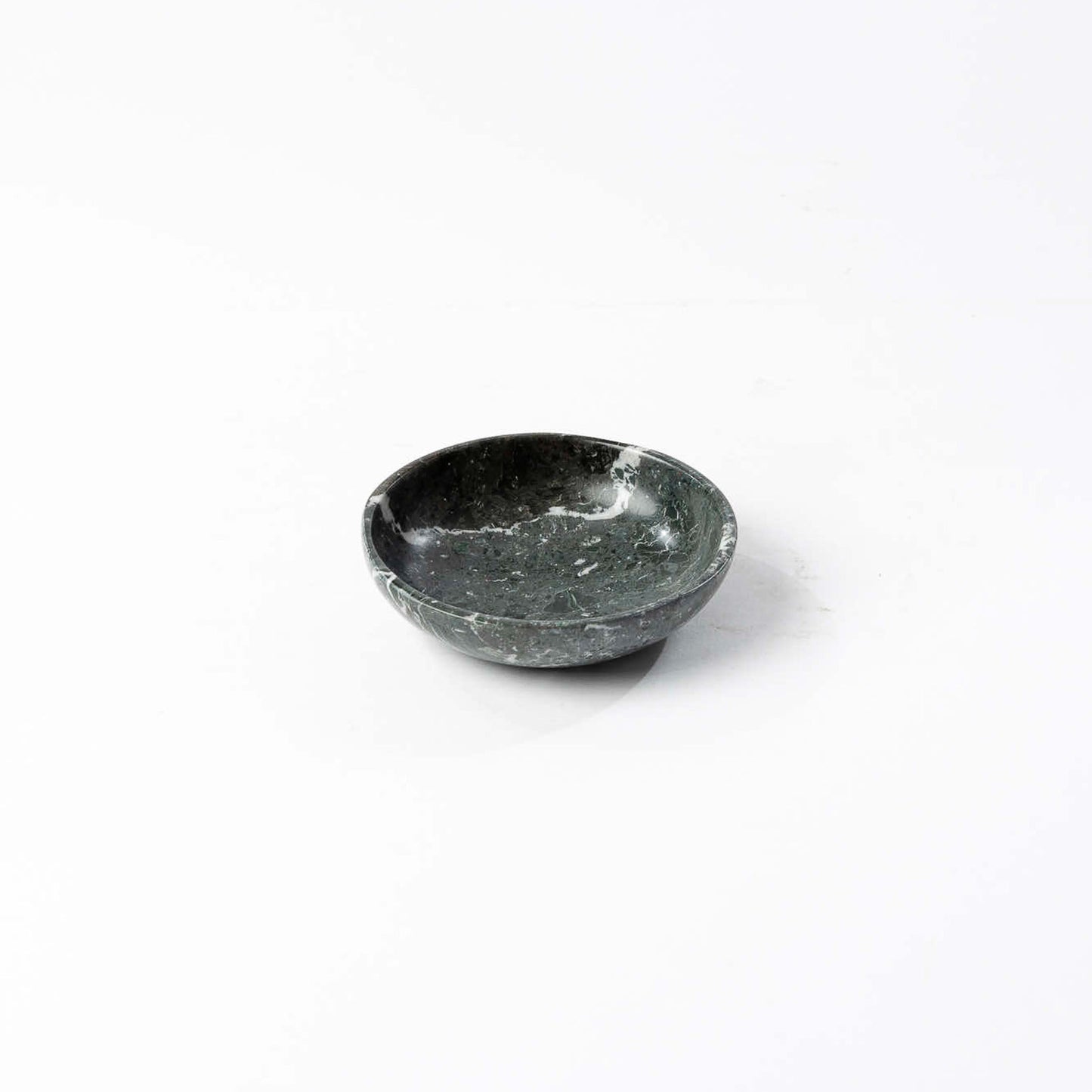 Marmor Schale rund grüngrau - Small