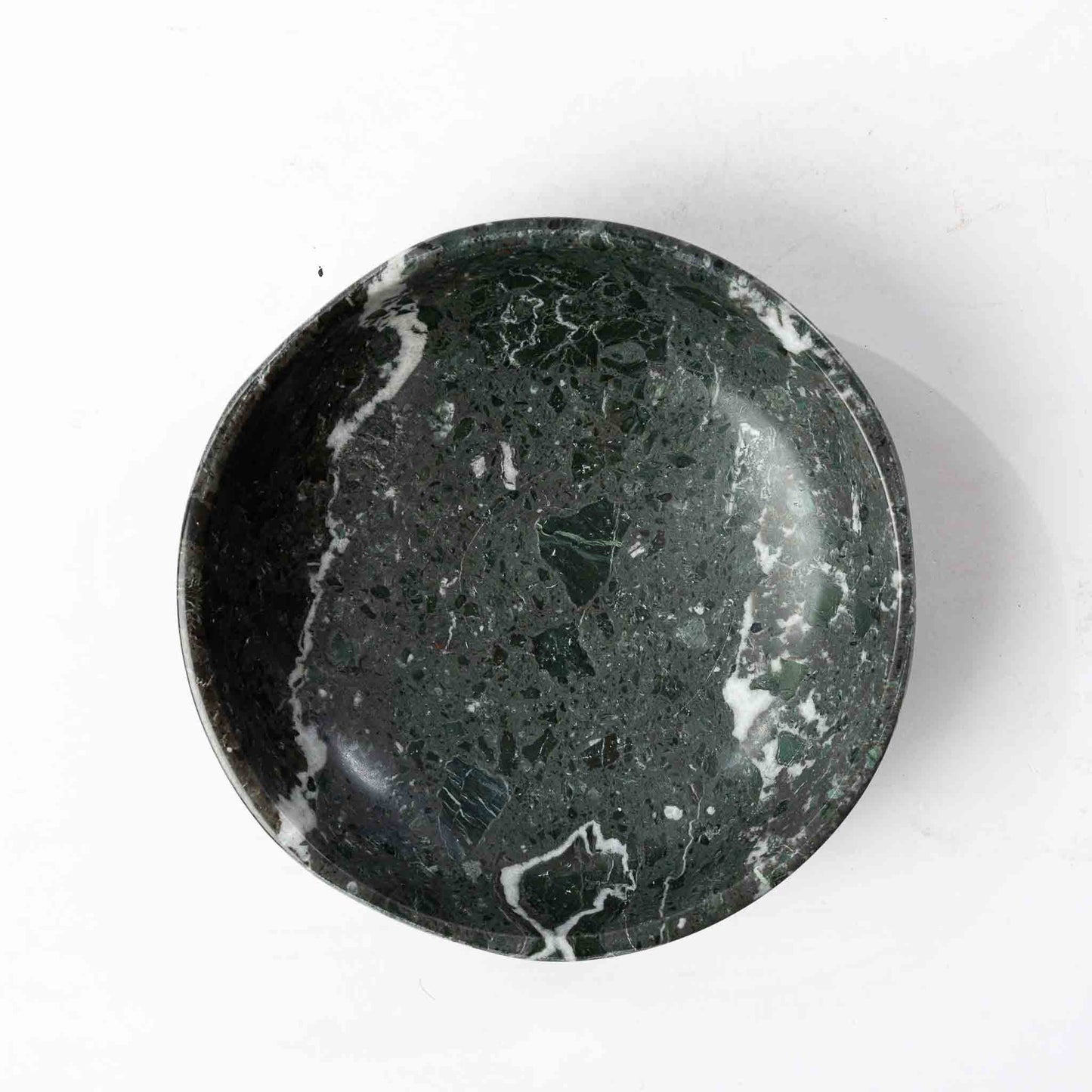 Marmor Schale rund grüngrau - Small